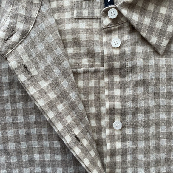 Lafayette 148 Women's Button Down Shirt Gingham Plaid Size M - Picture 5 of 14